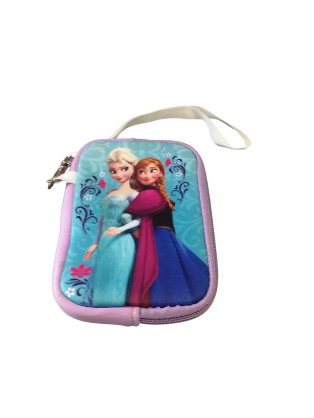 Disney Frozen Zippered Universal Phone Soft Case Pouch Wristlet Strap Anna/Elsa